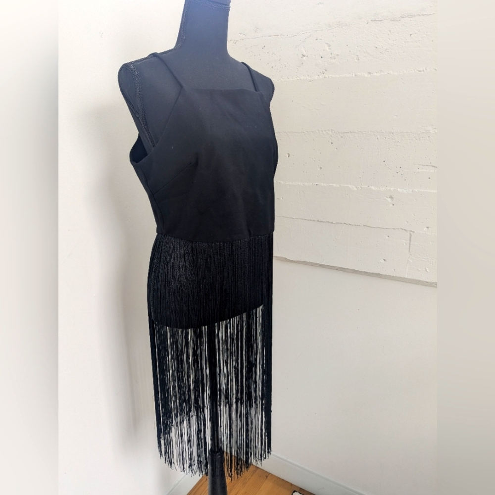 Black Fringe Top